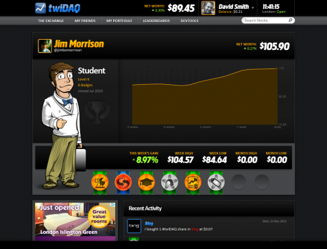 Screenshot of the twiDAQ  website